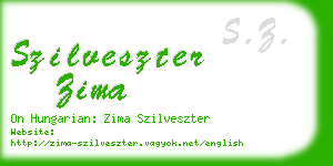 szilveszter zima business card